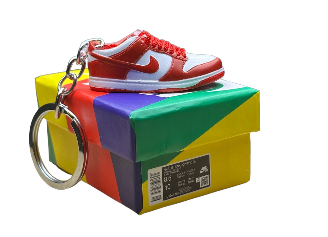 SB Low Dunks Trainer Keychain With Mini Shoe Box