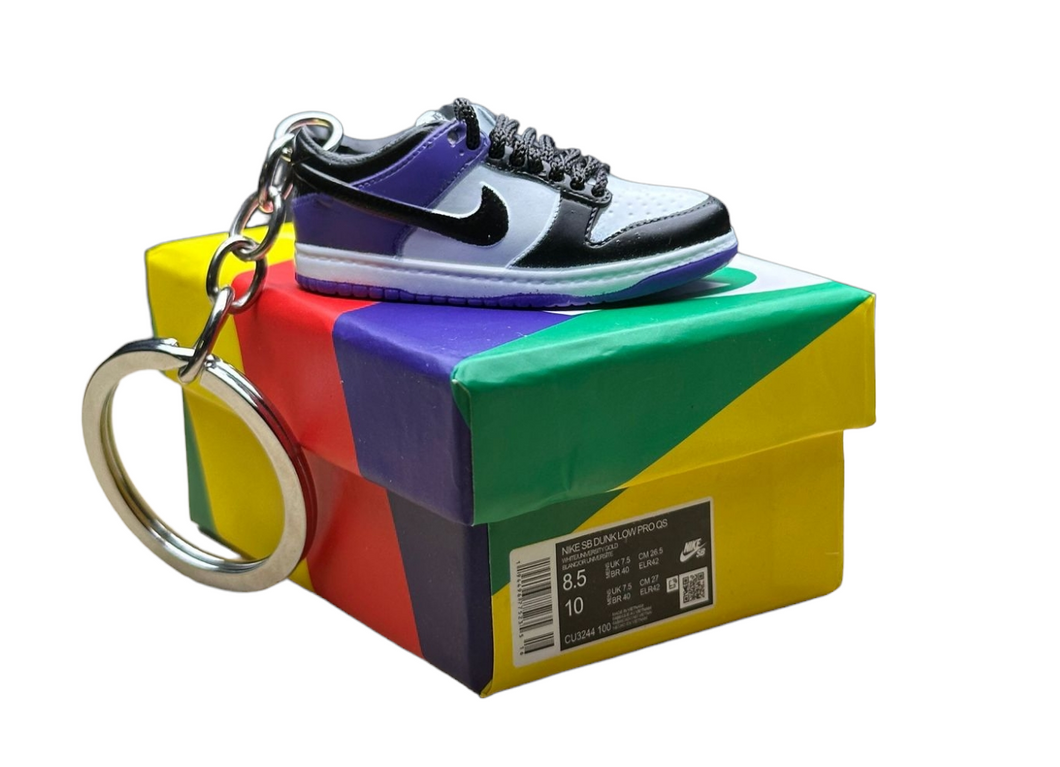 SB Low Dunks Trainer Keychain With Mini Shoe Box