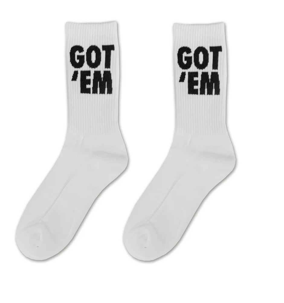 Got Em White Unisex Socks