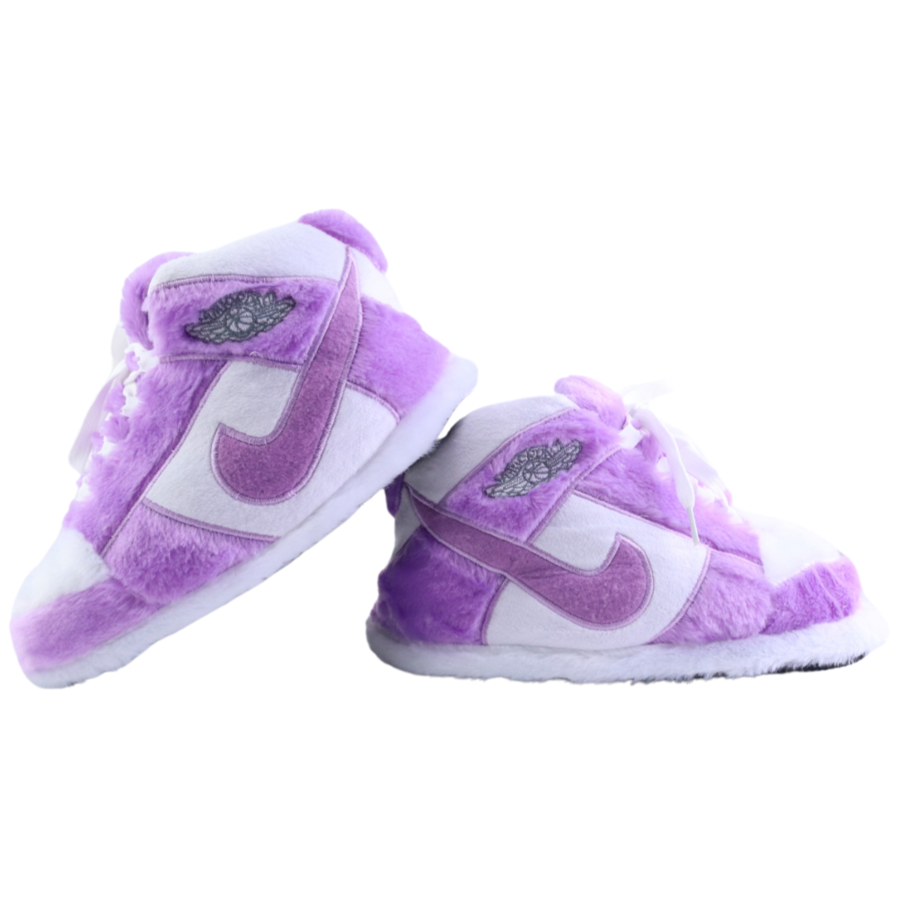 KIDS Purple Mist Retro Hi Top Trainer Slippers