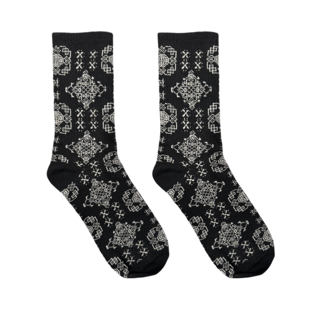 🎁 Snow Flake Black Unisex Socks (100% off)