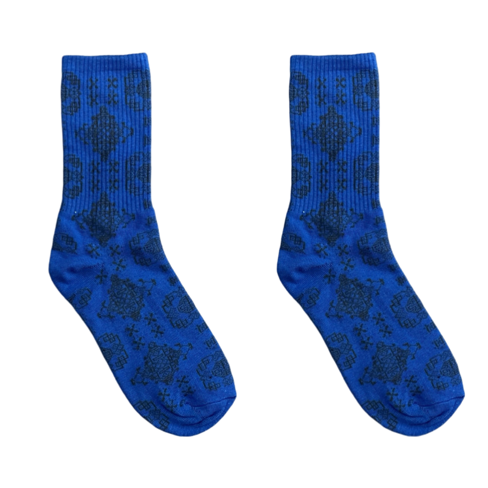 🎁 Snow Flake Blue Unisex Socks (100% off)