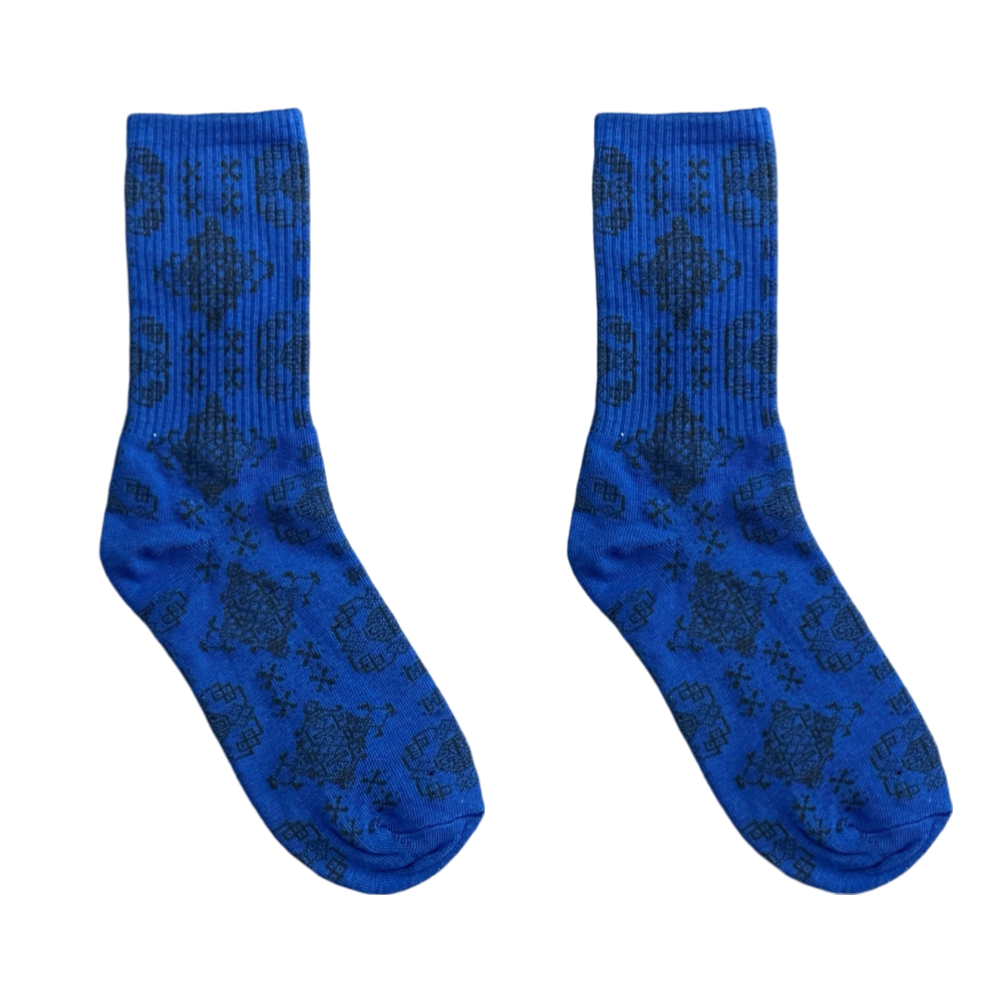 Snow Flake Blue Unisex Socks