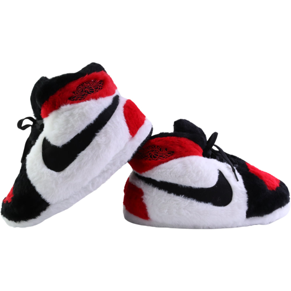 AJ 1 OG White Red Retro Hi Top Trainer Sneaker Slippers