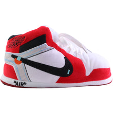 Load image into Gallery viewer, AJ 1 OFF White Red Retro Lo Hi Top Unisex Trainer Sneaker Slippers
