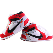 Load image into Gallery viewer, AJ 1 OFF White Red Retro Lo Hi Top Unisex Trainer Sneaker Slippers
