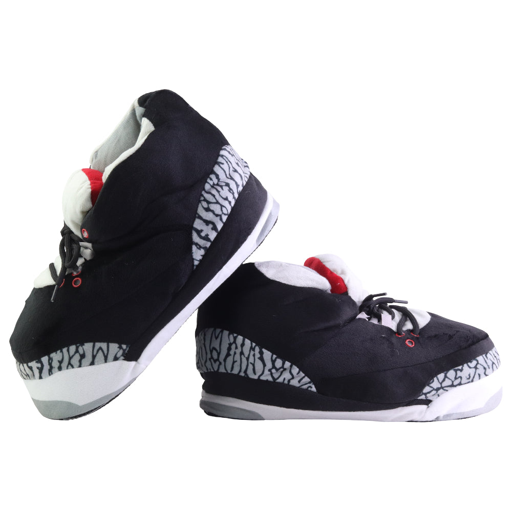 AJ 3 Black Retro Hi Top Trainer Sneaker Slippers