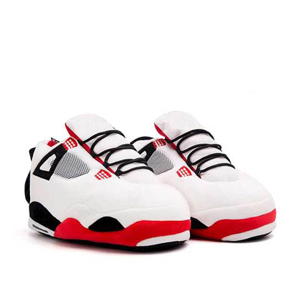 AJ 4 White Retro Hi Top Trainer Sneaker Slippers