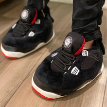 Load image into Gallery viewer, AJ 4 Black Retro Hi Top Trainer Sneaker Slippers
