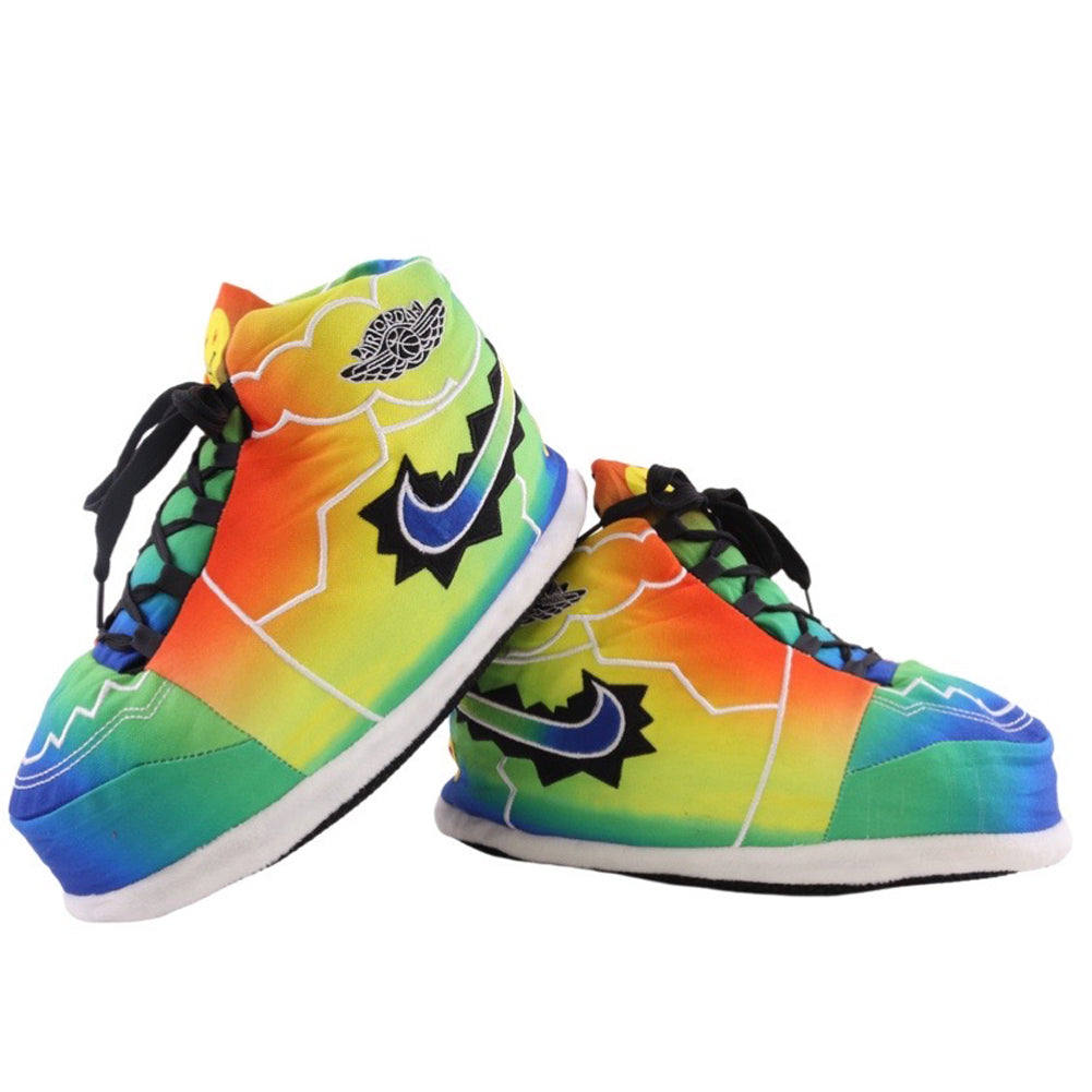 AJ 1 Balvin Colores y Vibras Retro Hi Top Trainer Sneaker Slippers