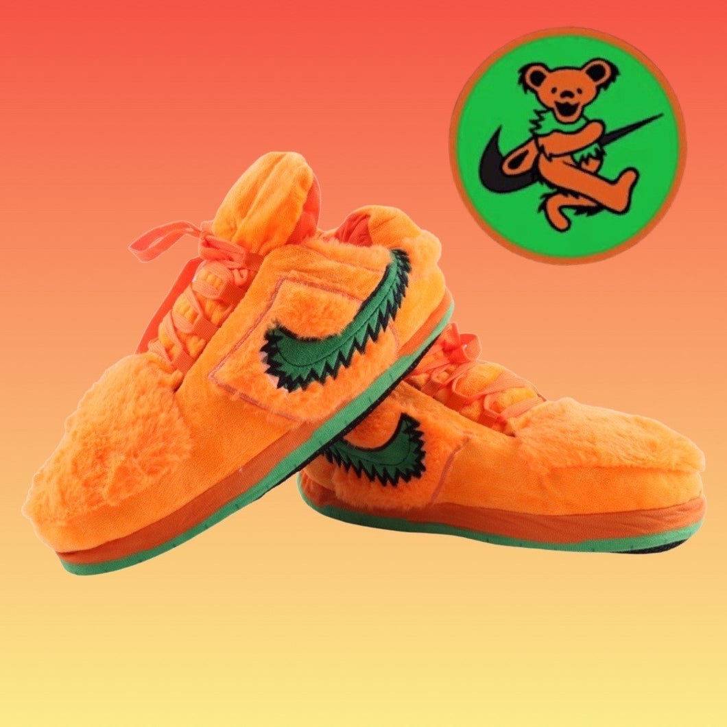 GD Dunks Orange Retro Low Top Unisex Trainer Sneaker Slippers