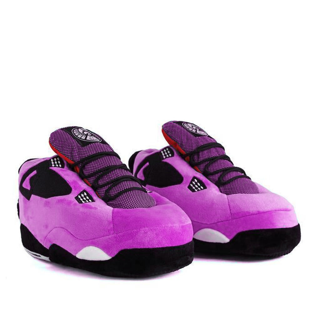 AJ 4 Purple Retro Hi Top Trainer Sneaker Slippers