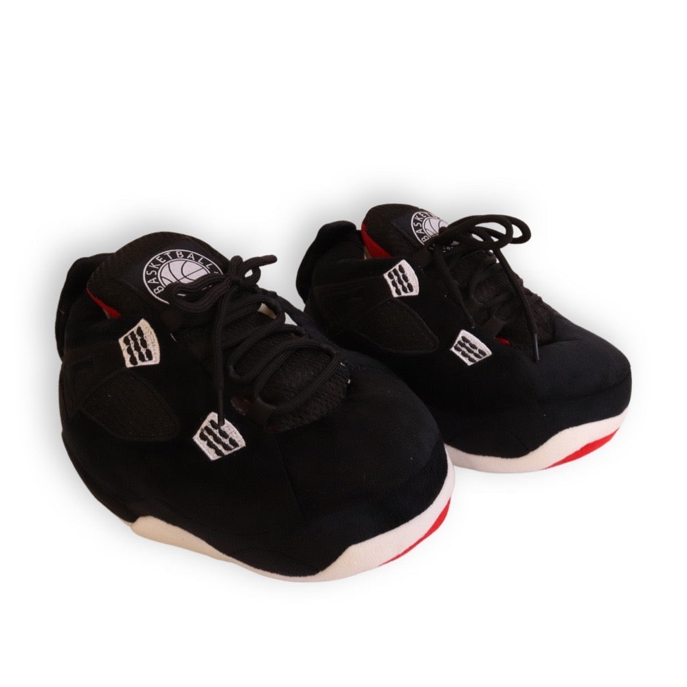 KIDS AJ 4 Style Black Retro Mid Top Unisex Trainer Slippers