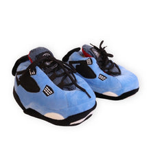 Load image into Gallery viewer, KIDS AJ 4 Style Blue Retro Mid Top Unisex Trainer Slippers
