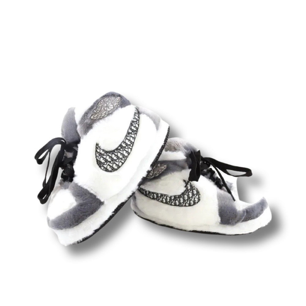 KIDS AJ 1 Monogram Retro Hi Top Trainer Slippers